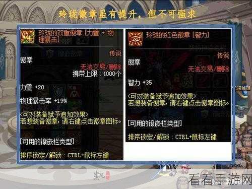 DNF 玲珑徽章选择攻略，资源有限时的最优抉择