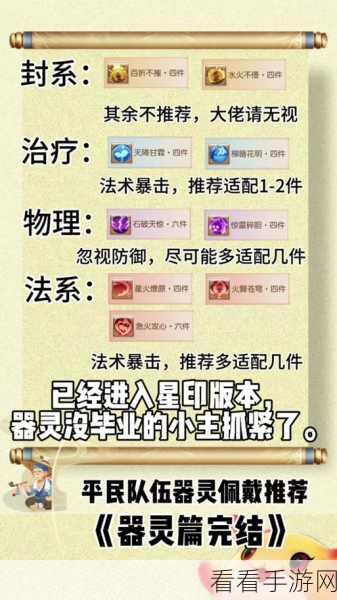梦幻西游手游深度解析，器灵四件套性能全攻略，助你战力飙升！