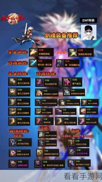 DNF110级剑魂顶级装备搭配攻略，解锁战斗潜能，称霸阿拉德大陆