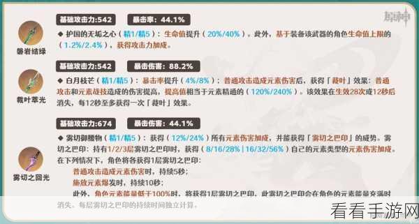 原神，枫原万叶武器抉择指南——最新排行榜深度解析
