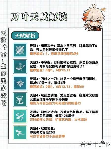 原神枫原万叶圣遗物搭配秘籍大公开