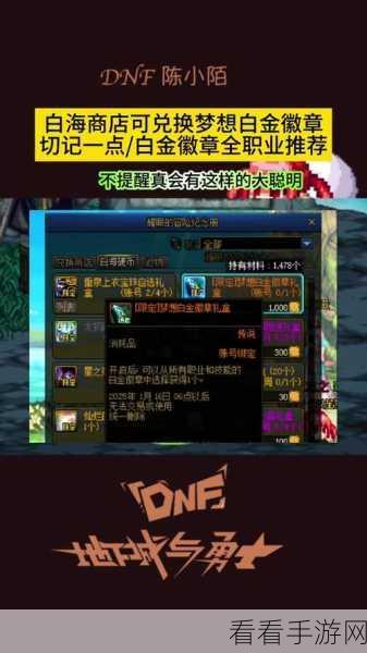 DNF 手游，神奇徽章转移术，让小号资源完美倾注大号