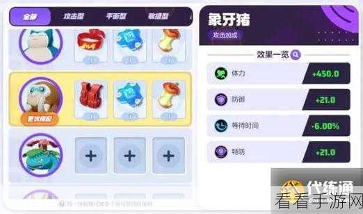 宝可梦大集结，象牙猪称霸赛场，顶级装备搭配全揭秘