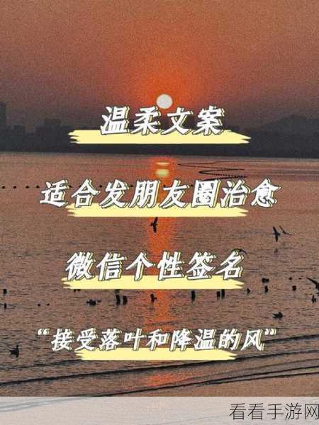 手游圈新风尚，微信个性签名大赛，温柔与力量并存