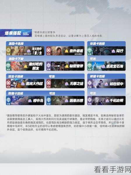 白荆回廊攻略，解锁各尽其能挑战，打造无敌团队！