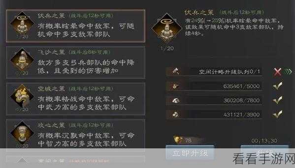 三国志威力无双深度攻略，玩家揭秘高效武将升级秘籍