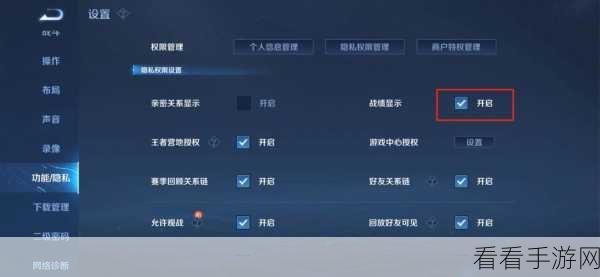 王者荣耀战绩隐身术，揭秘隐藏战绩设置全攻略