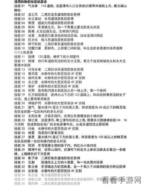 口袋妖怪魅影金手指，解锁漆黑世界的全攻略秘籍