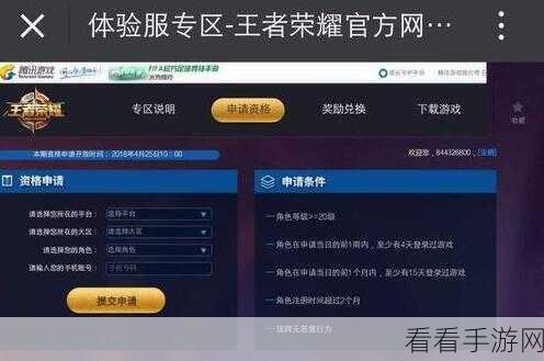 王者荣耀体验服申请秘籍，轻松拿下申请资格 畅玩全新版本