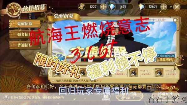 航海王燃烧意志，公会贡献速刷攻略，解锁专属福利不是梦！