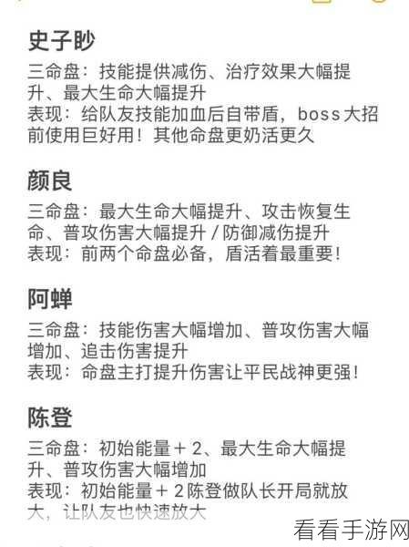 手游攻略，深度解析代号鸢命盘搭配策略，密探命盘精选推荐