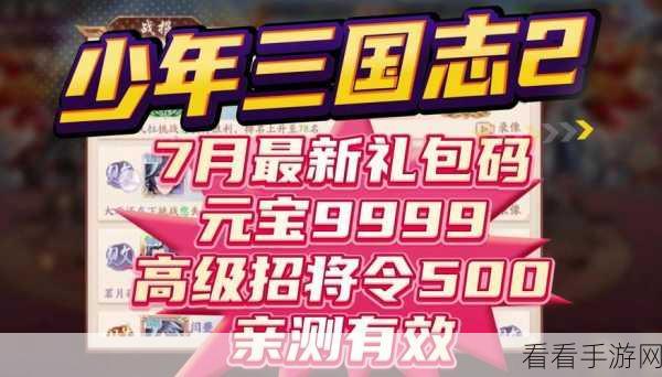 少年三国志2，2024年最新兑换码全揭秘，海量福利等你领！