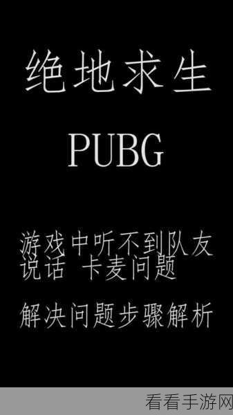 绝地求生游戏内通讯故障？教你轻松解决听不到队友说话的问题！