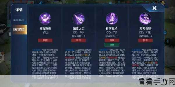 马超被动秘籍，制敌绝招大揭秘