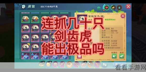 手游创造与魔法极品剑齿虎资质全解析，如何培育顶级战斗伙伴？