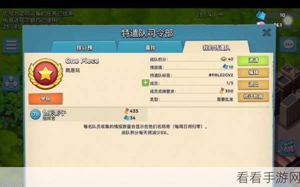 海岛奇兵特遣队高效管理秘籍，解锁团队战力最大化