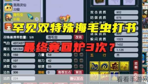 梦幻西游手游，海毛虫称霸秘籍大揭秘