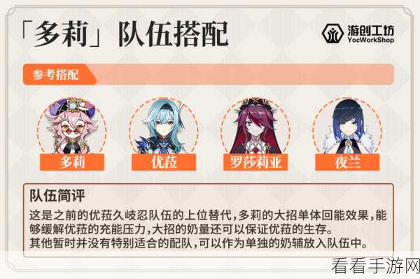 原神多莉的绝佳角色搭配秘籍大公开