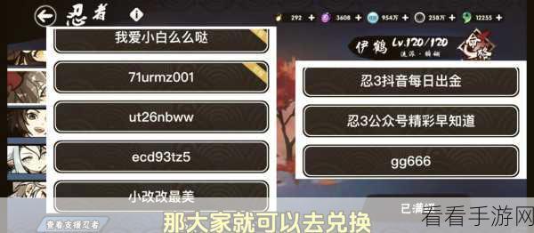 2024 忍 3 超值兑换码大揭秘，50 个自选纹石礼包码永不失效