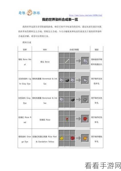 我的世界，染料获取终极攻略大揭秘