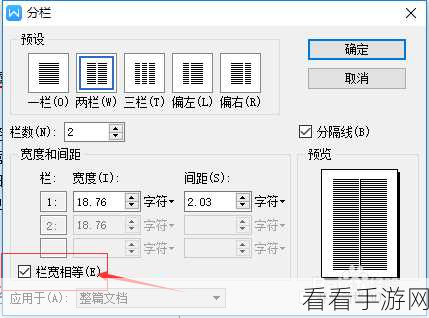 轻松掌握 WPS Word 文档分栏不同栏宽设置秘籍
