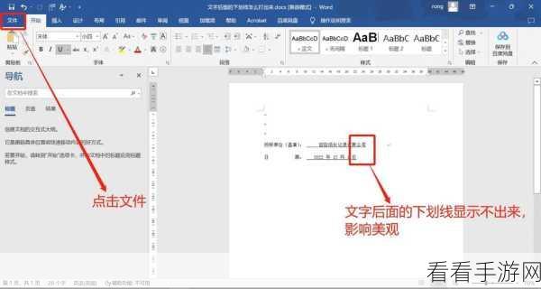 轻松搞定!Word 文档批量给数字加下划线秘籍