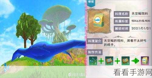 手游创造与魔法揭秘，天空鳐鱼饲料喂养量全解析