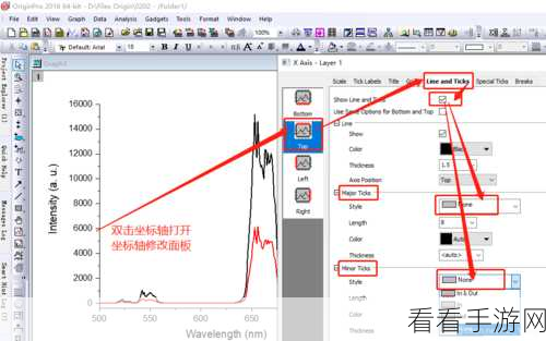OriginPro 散点图边框显示秘籍,轻松调出上边框与右边框