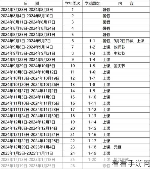 2025 年假期安排大揭秘，全年时间表一览无余