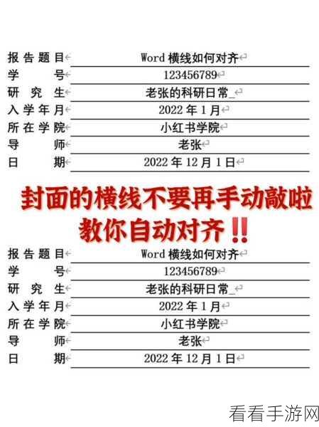 轻松搞定 WPS 文字报告封面下划线对齐秘籍