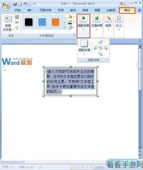 轻松搞定！电脑版 WPS 文档文本框边框阴影添加秘籍