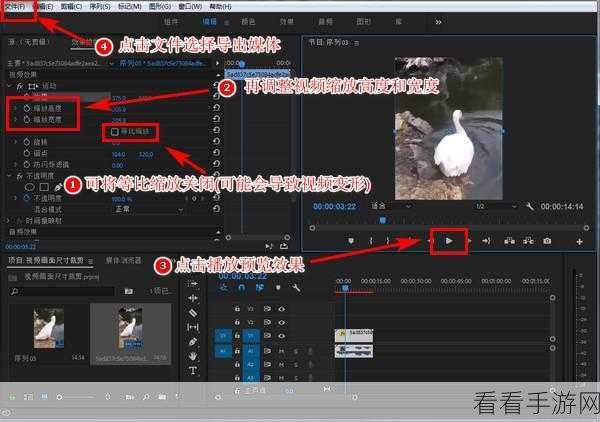 轻松掌握 PR 视频比例转换，16:9 到 4:3 的完美教程