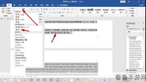 Word 秘籍，汉字与英文字母字体巧妙区分设置指南