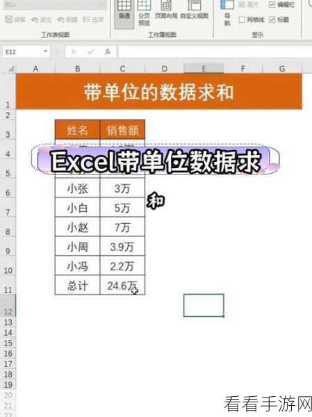 轻松搞定！Excel 数字万元单位设置秘籍