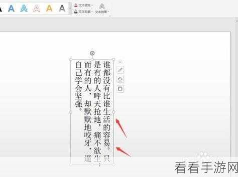 轻松搞定 WPS PPT 文本框文字竖排从右向左