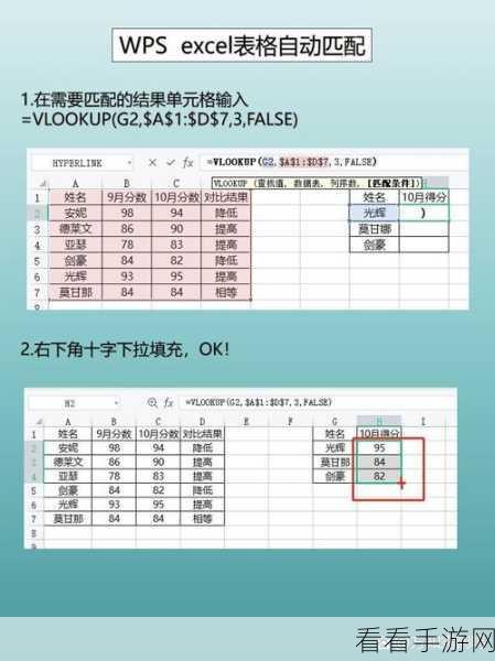 WPS Excel 两列内容比对秘籍，精准识别是否相同