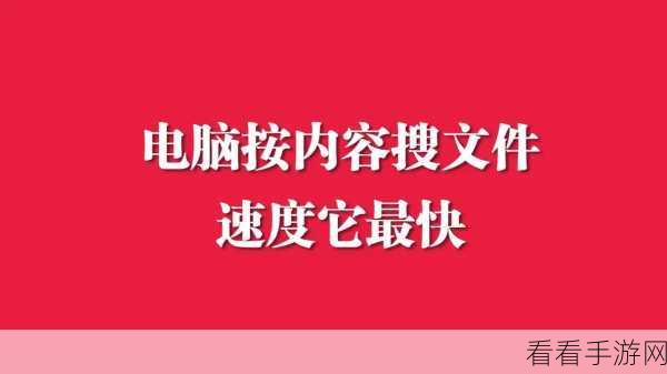 轻松掌握自在搜桌面文件搜索技巧