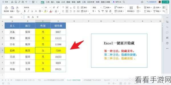 解锁 Excel 隐藏表格的秘诀，轻松显示隐藏部分