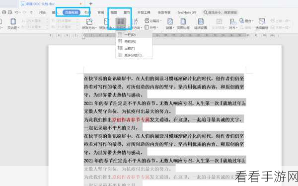 轻松搞定 WPS Word 文字分栏取消,方法全在这里!