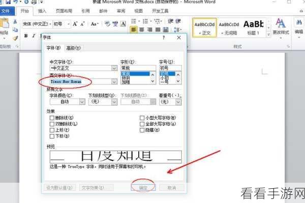 一键搞定！Word 数字字母字体批量改为 Time New 秘籍