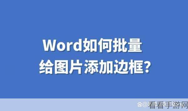 轻松掌握 Word 图片边框添加秘籍