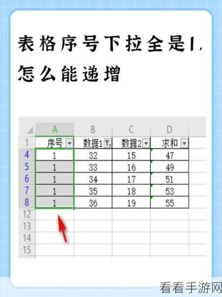 WPS 表格序号自动递增秘籍 - Excel 操作指南