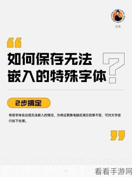 轻松解决！PPT 字体无法嵌入的完美教程