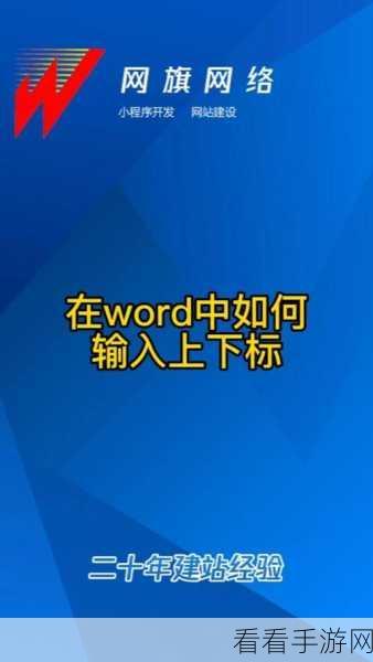 Word 神技，轻松实现同时输入上标与下标