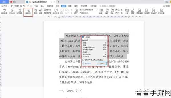 轻松解决！电脑版 WPS 文档不显示文本字数的妙招