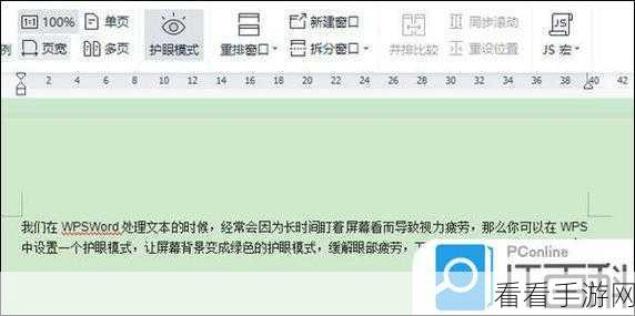 电脑版 WPS 文档护眼模式白线消失秘籍