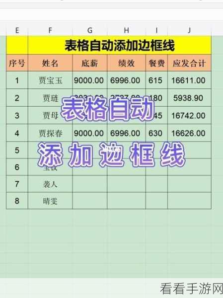 WPS 表格边框线添加秘籍,Excel 表格外部边框线轻松搞定