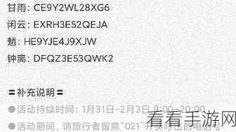 原神 2024 永久兑换码重复使用输入秘籍大揭秘