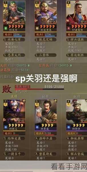 三国志战略版，SP 关羽阵容搭配秘籍，称霸战场不是梦