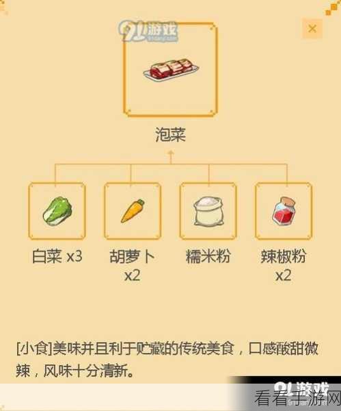 小森生活秘籍，轻松获取腌制酸萝卜图谱与制作攻略